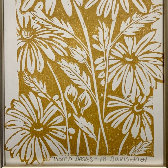 ART- Original framed block print Lino block print - Picture 4 of 6
